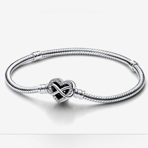Silver Infinity Heart Bracelet